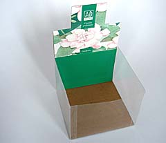 PVC透明单层瓦楞展示盒
